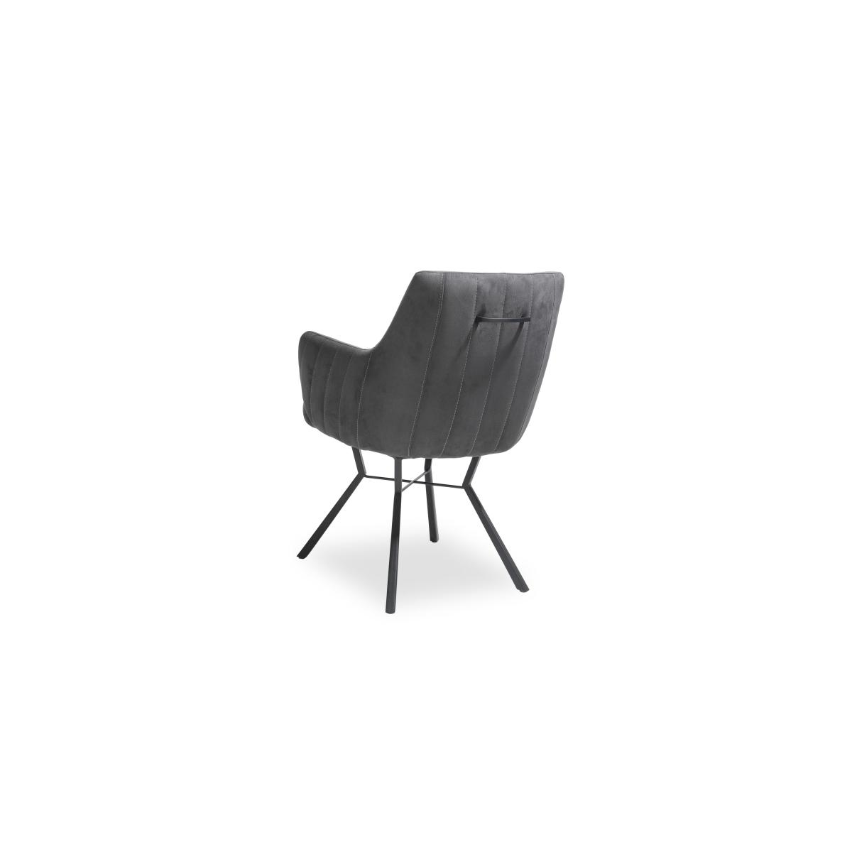 Habufa - Cleveland Set of 4 Swivel Dining Armchairs - Light Grey – image 4