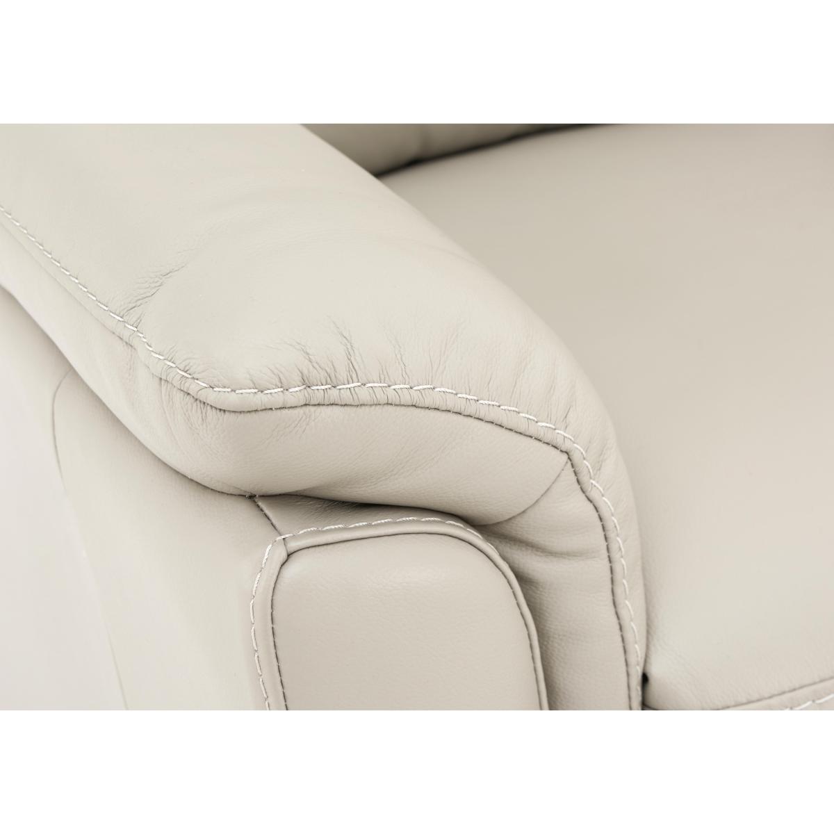 Compact Collection Piccolo Leather Static Armchair - Grey- World of Leather – image 2