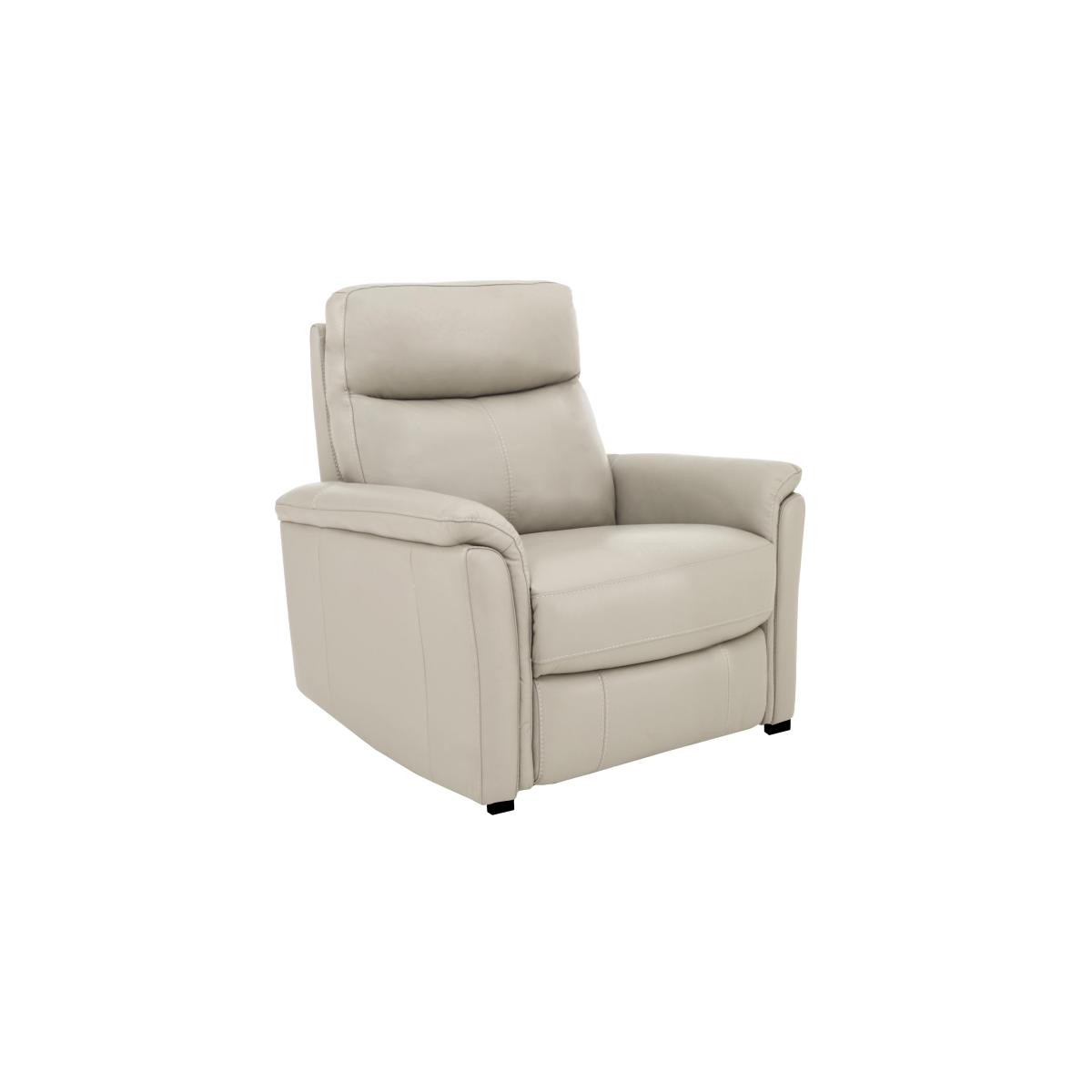 Compact Collection Piccolo Leather Static Armchair - Grey- World of Leather – image 3