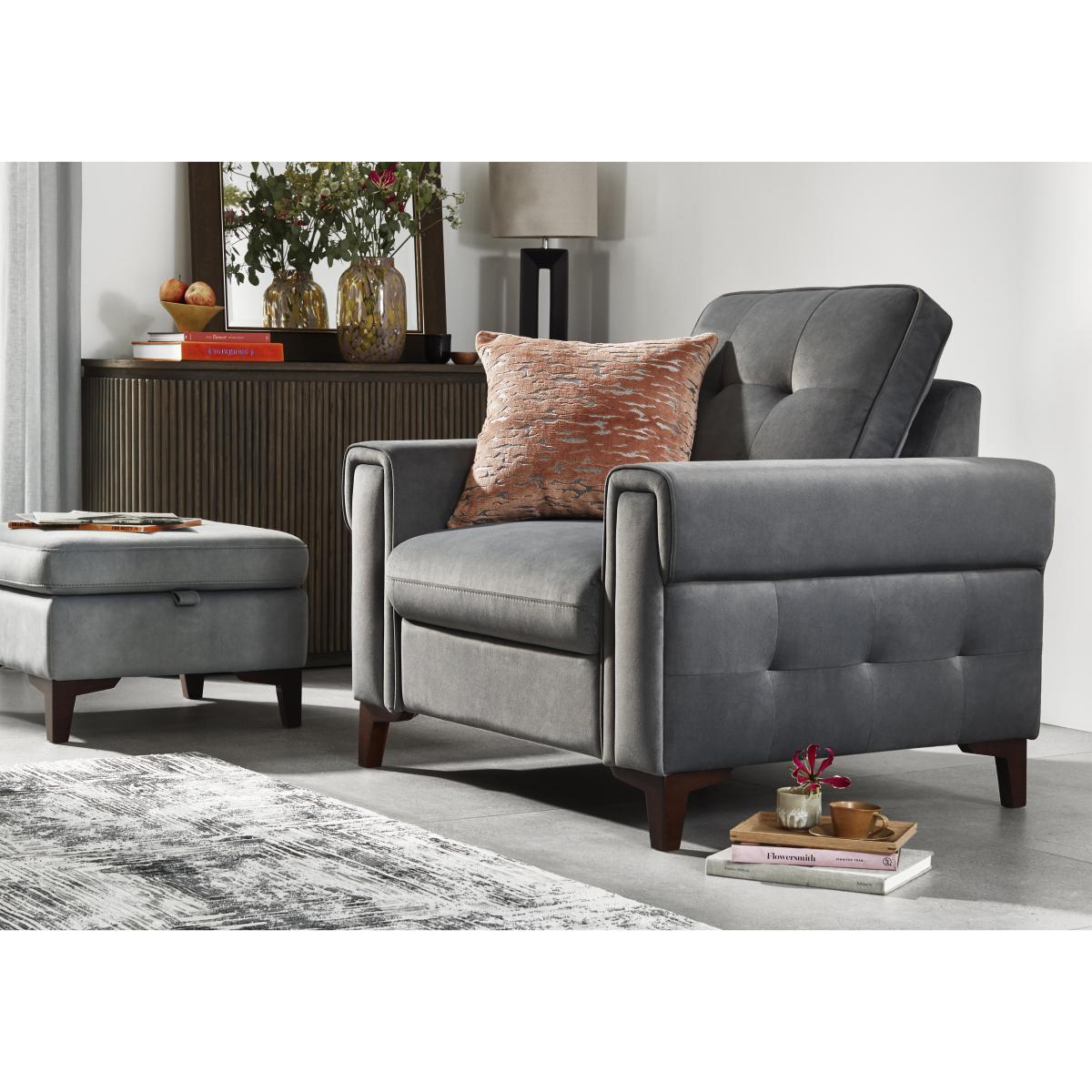 Zoom Fabric Armchair - Black Mica – image 2