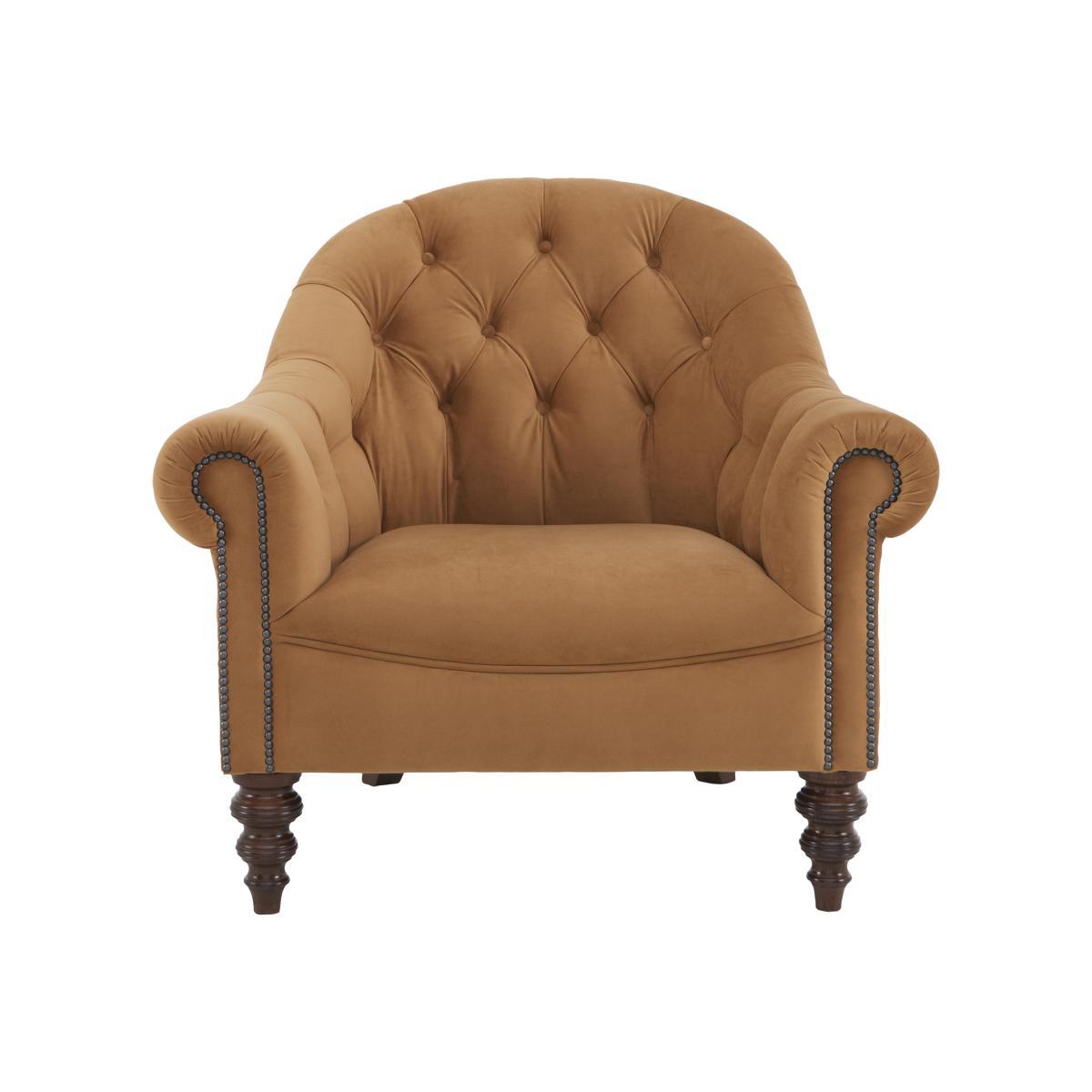 Tetrad - Talisker Velvet Fabric Button Armchair – image 1