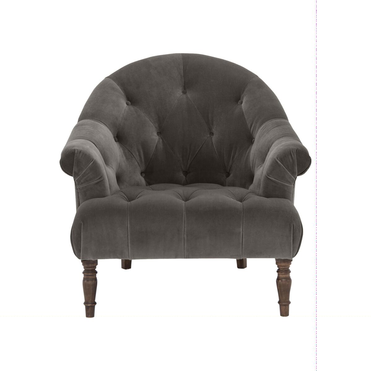 Alexander and James - New England Nantucket Fabric Armchair - Grey – image 1