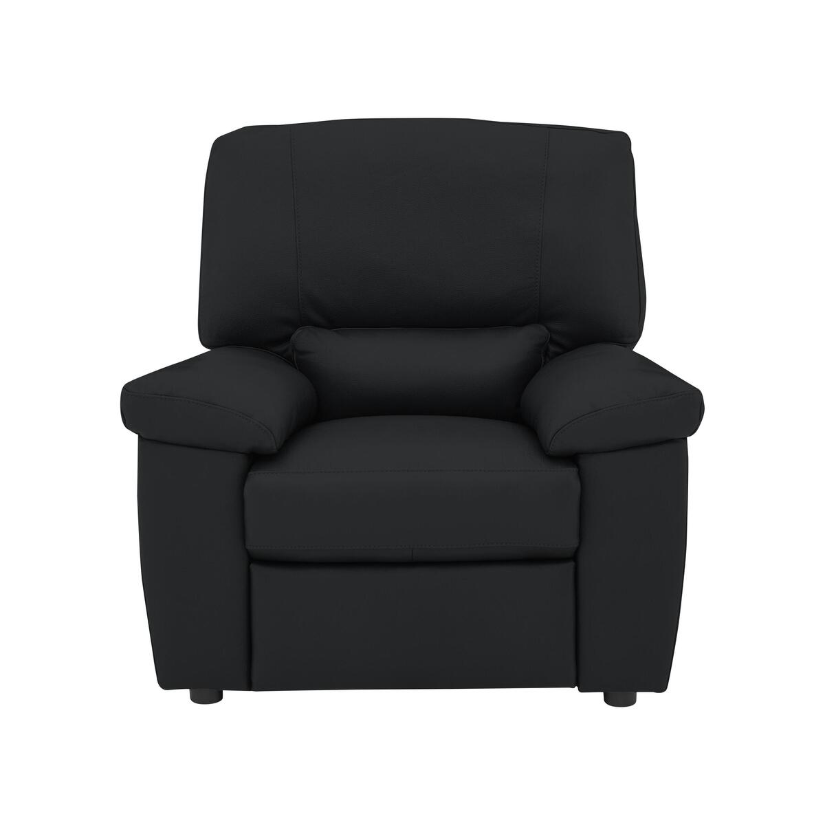 Lazio Leather Power Recliner Armchair - Black