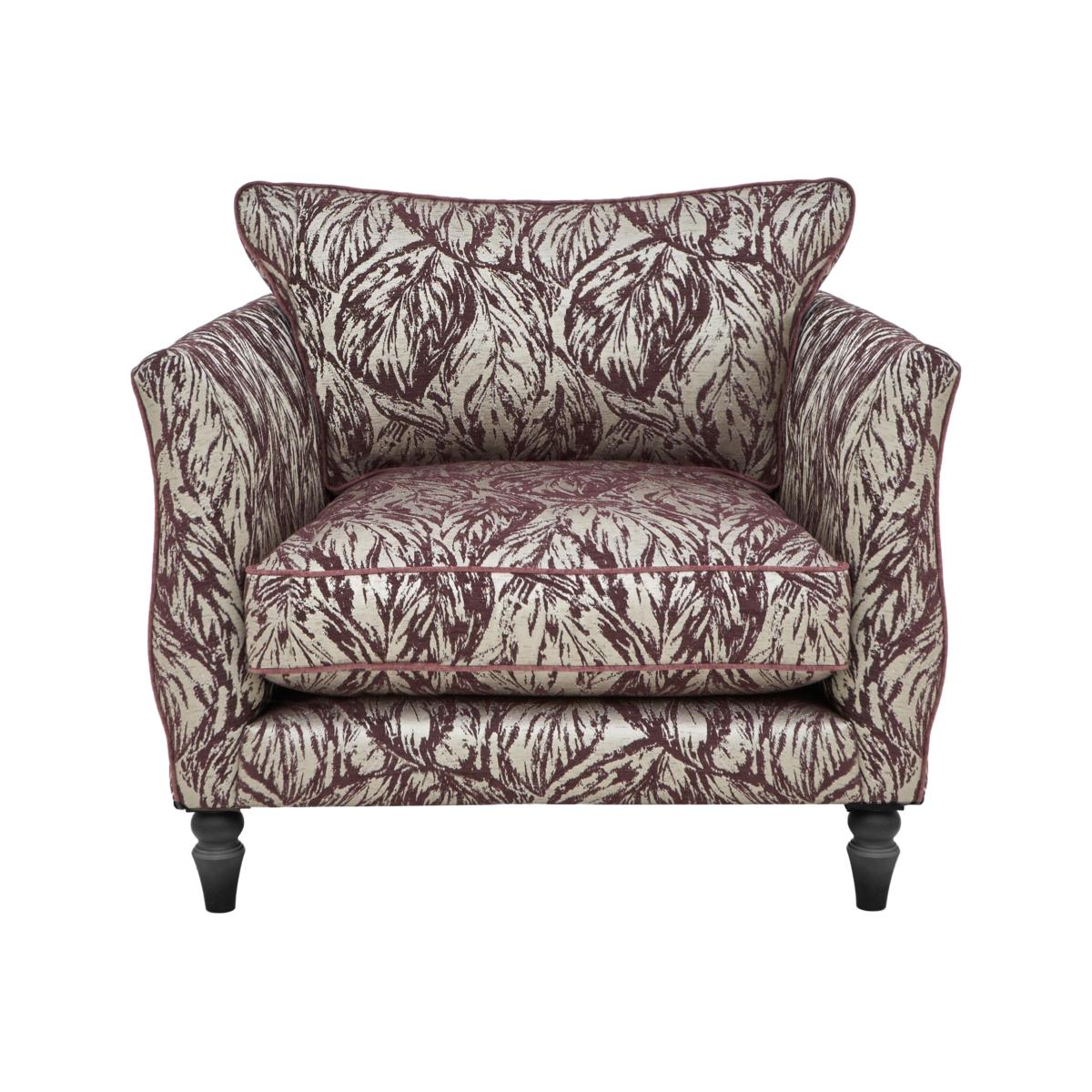 Boutique Chatterley Chair - Canopy Mulberry with Ebony Feet
