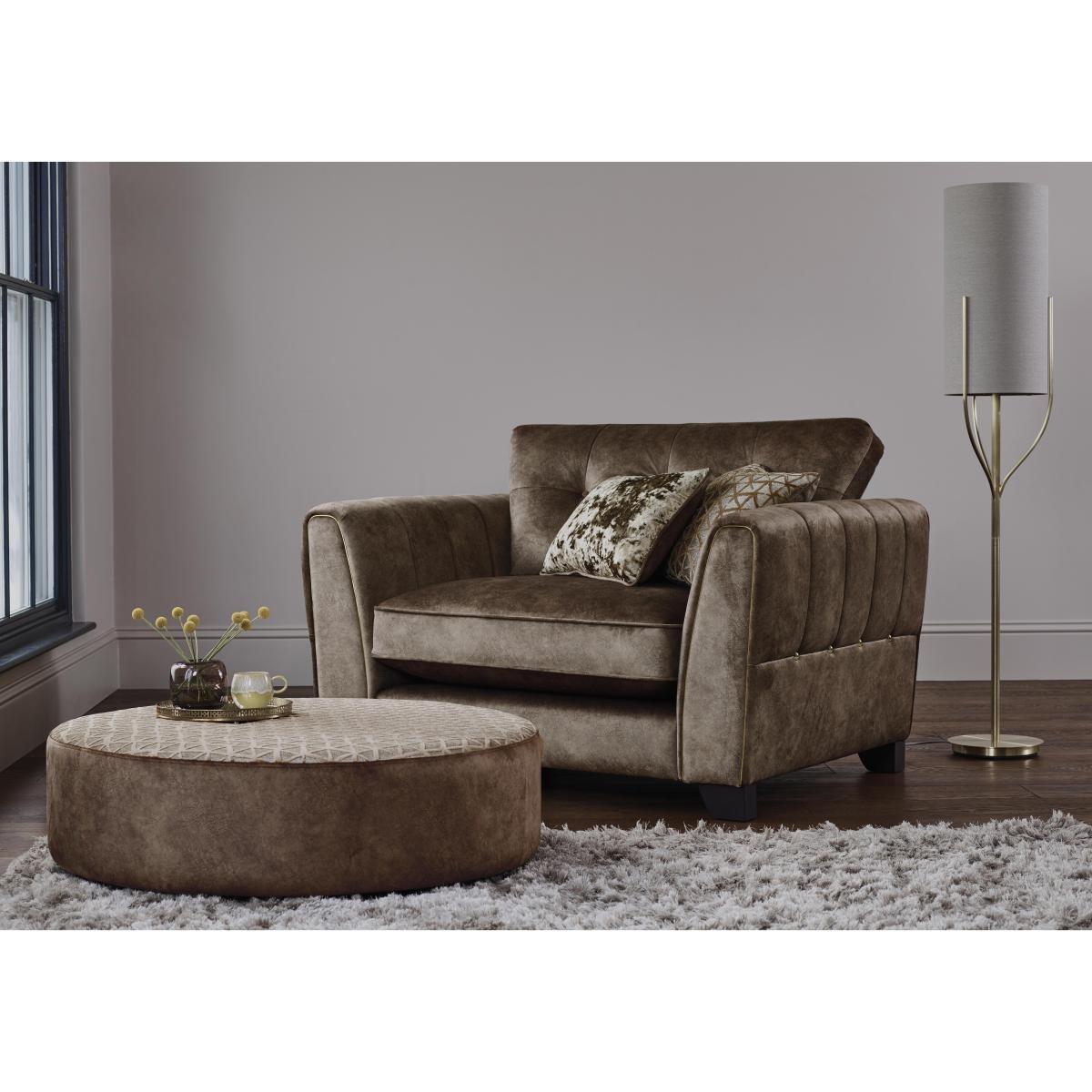 Ariana Classic Back Fabric Snuggler Chair – image 2