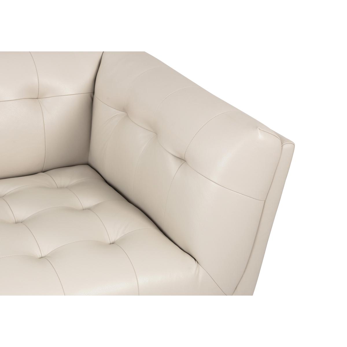 Rene Leather Cuddler Sofa - Brown – image 3