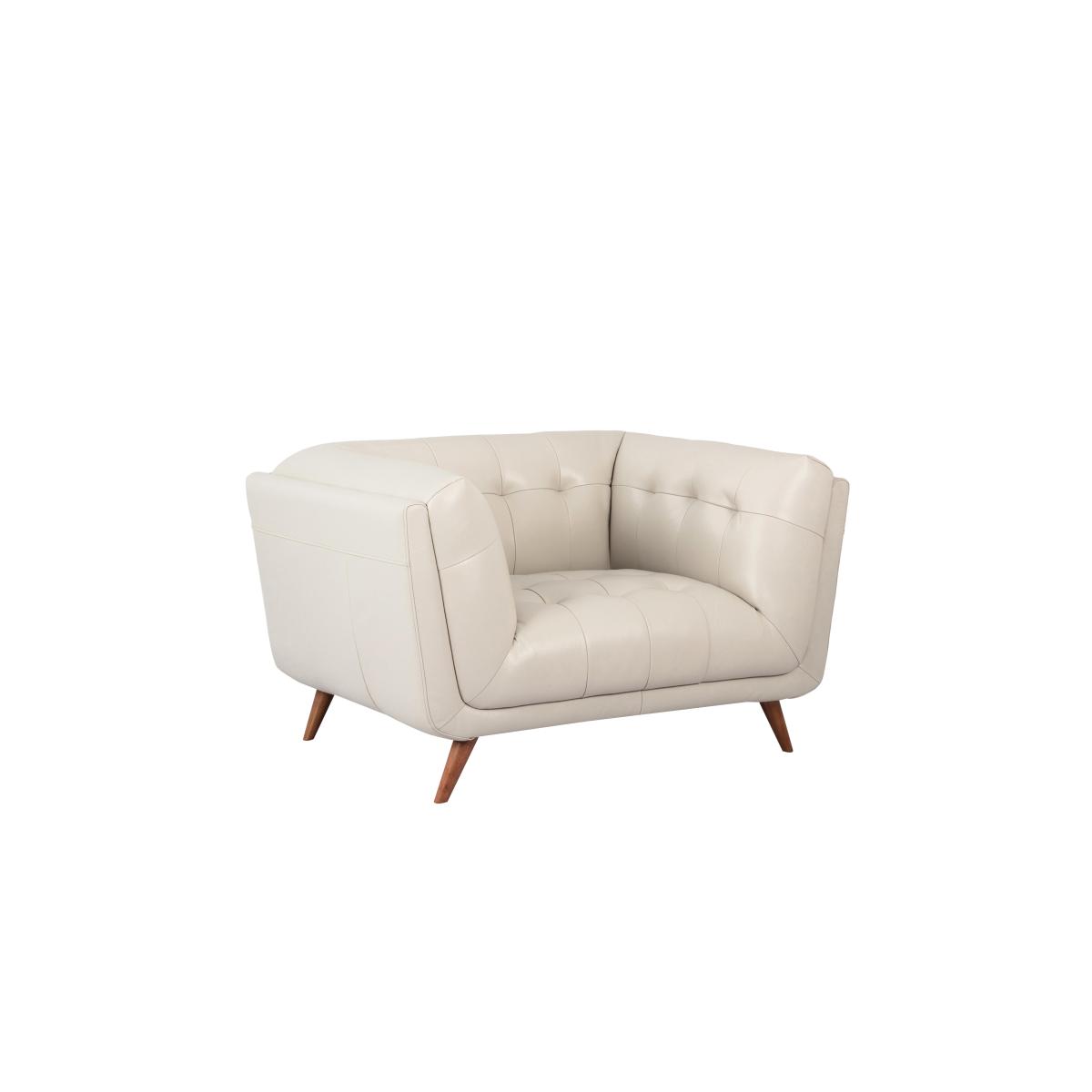 Rene Leather Cuddler Sofa - Brown – image 5