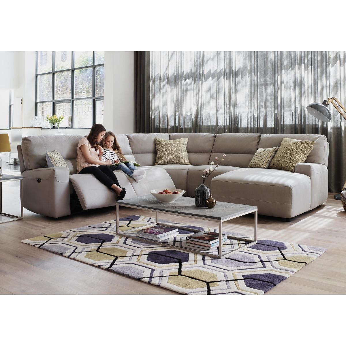 Eden Fabric Recliner Armchair - Beige - By Furniture Village – image 2