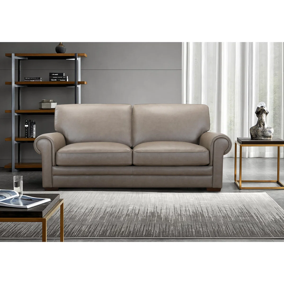 Carrick 2 Seater Leather Sofa - Sea Spray - Sofas and Armchairs – image 2
