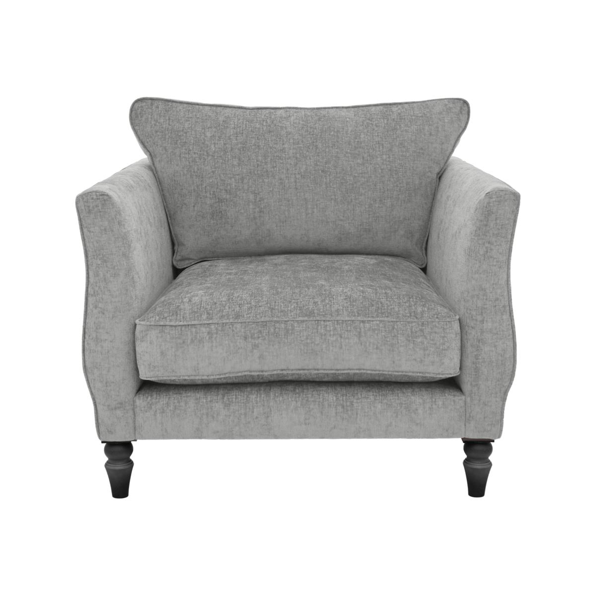 Boutique Chatterley Chair - Bolero Steel with Ebony Feet