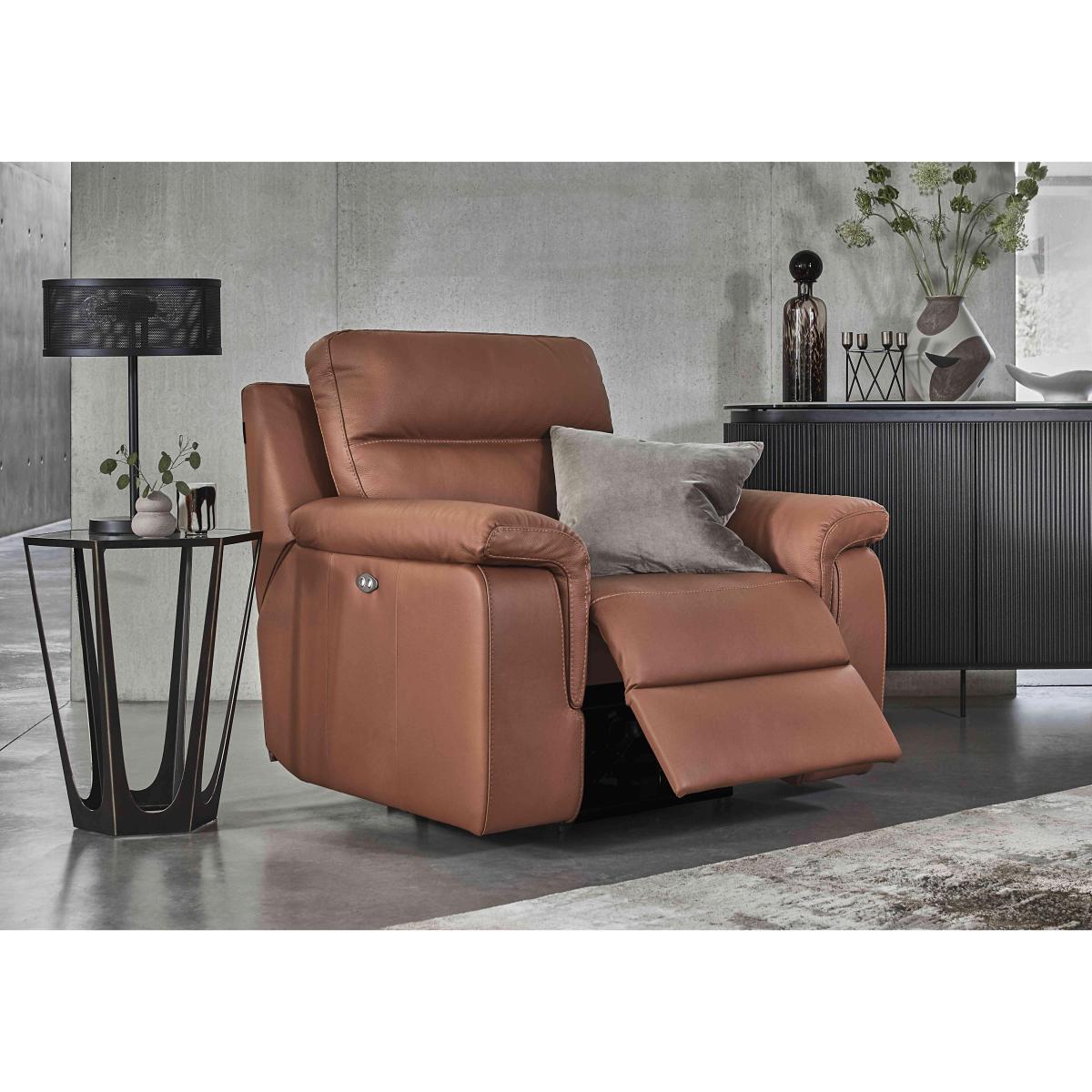 Nicoletti - Paolo Leather Armchair - Brown – image 2