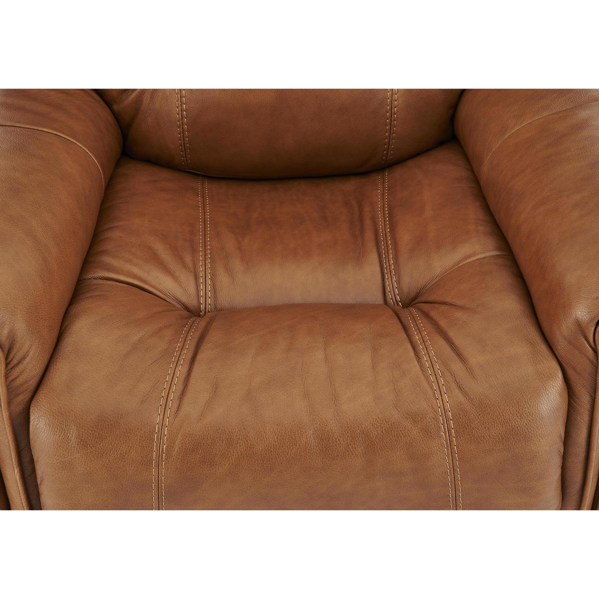 World of Leather Seattle Leather Swivel Rocker Recliner Armchair - Beige - By Furniture Village – image 9