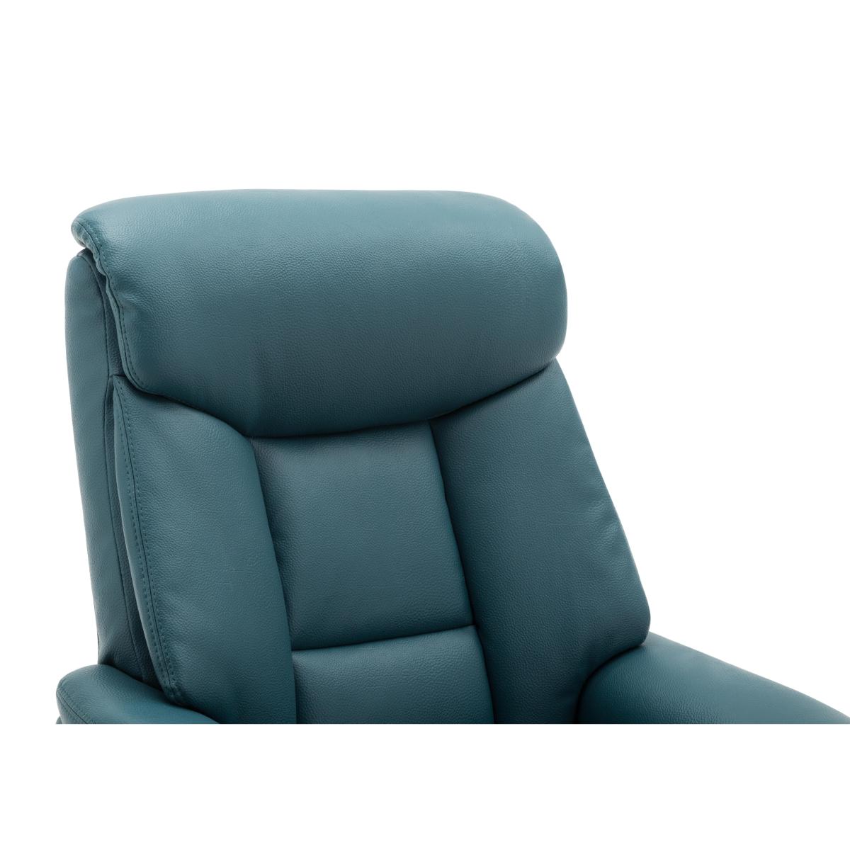 Bruges Faux Leather Swivel Recliner Chair and Footstool – image 6
