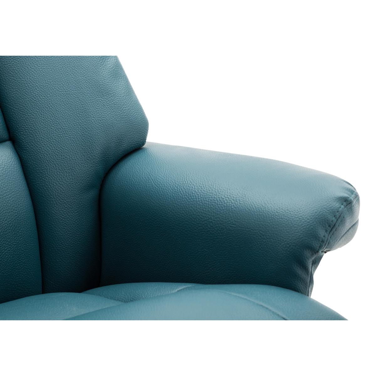 Bruges Faux Leather Swivel Recliner Chair and Footstool – image 7