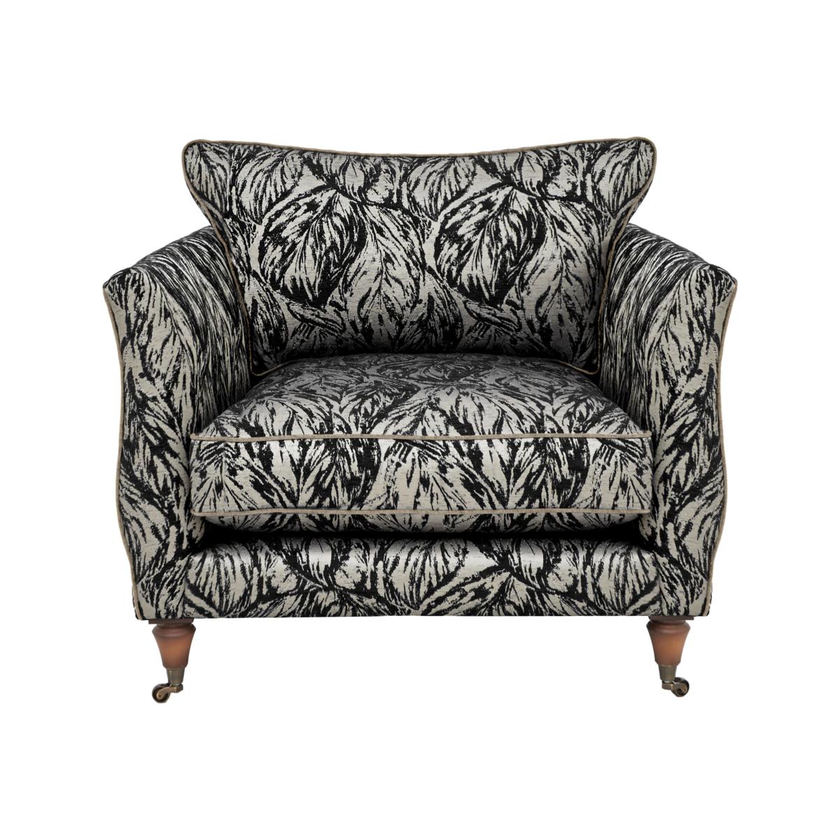 Boutique Chatterley Chair - Canopy Ebony with Walnut Castors