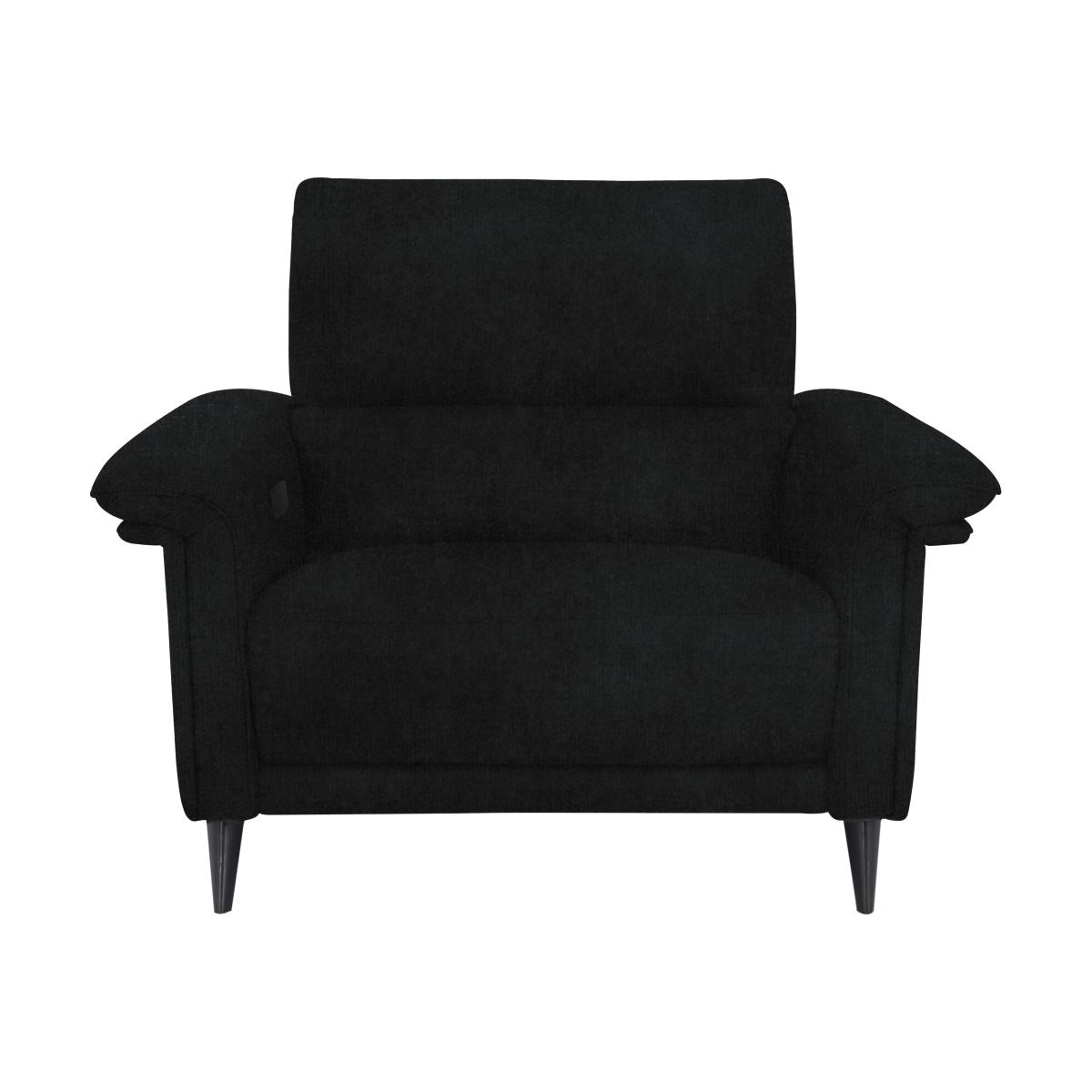 Domicil - Huxley Fabric Power Recliner Chair with Telescopic Headrest - Panther Grey