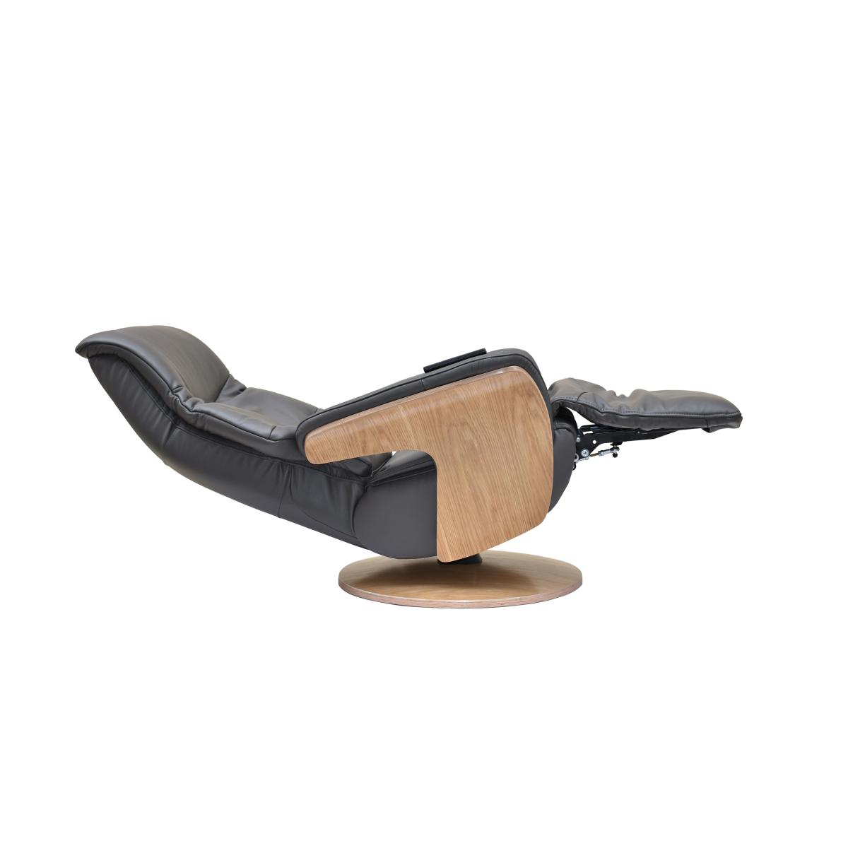 Olaf Leather Look Swivel Recliner Chair – image 7