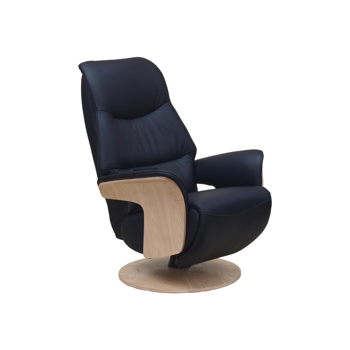 Olaf Leather Look Swivel Recliner Chair – image 1