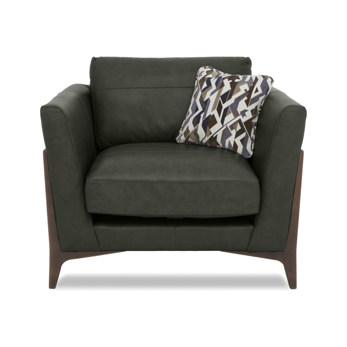 Iris Leather Chair - Turino Green Wa Ft
