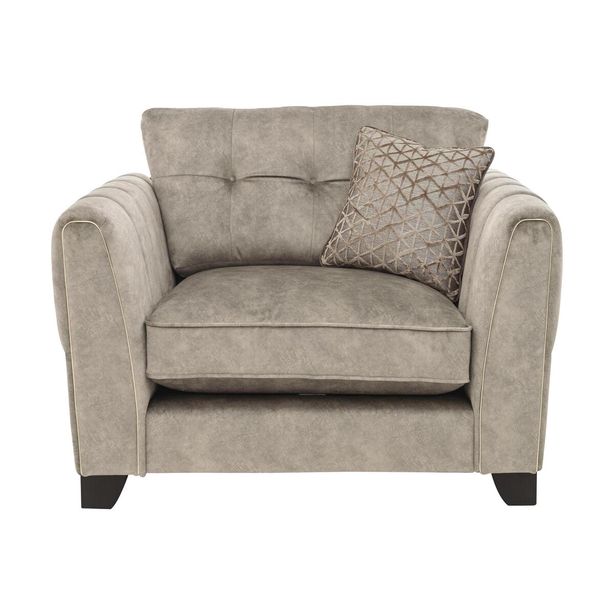 Ariana Fabric Classic Back Armchair - Beige – image 1