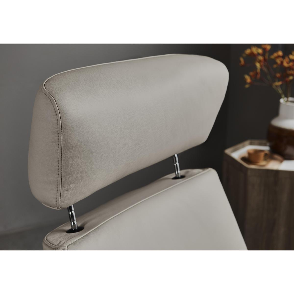 G Plan - Ergo Vida Leather Swivel Recliner Chair with Footstool - Beige – image 4
