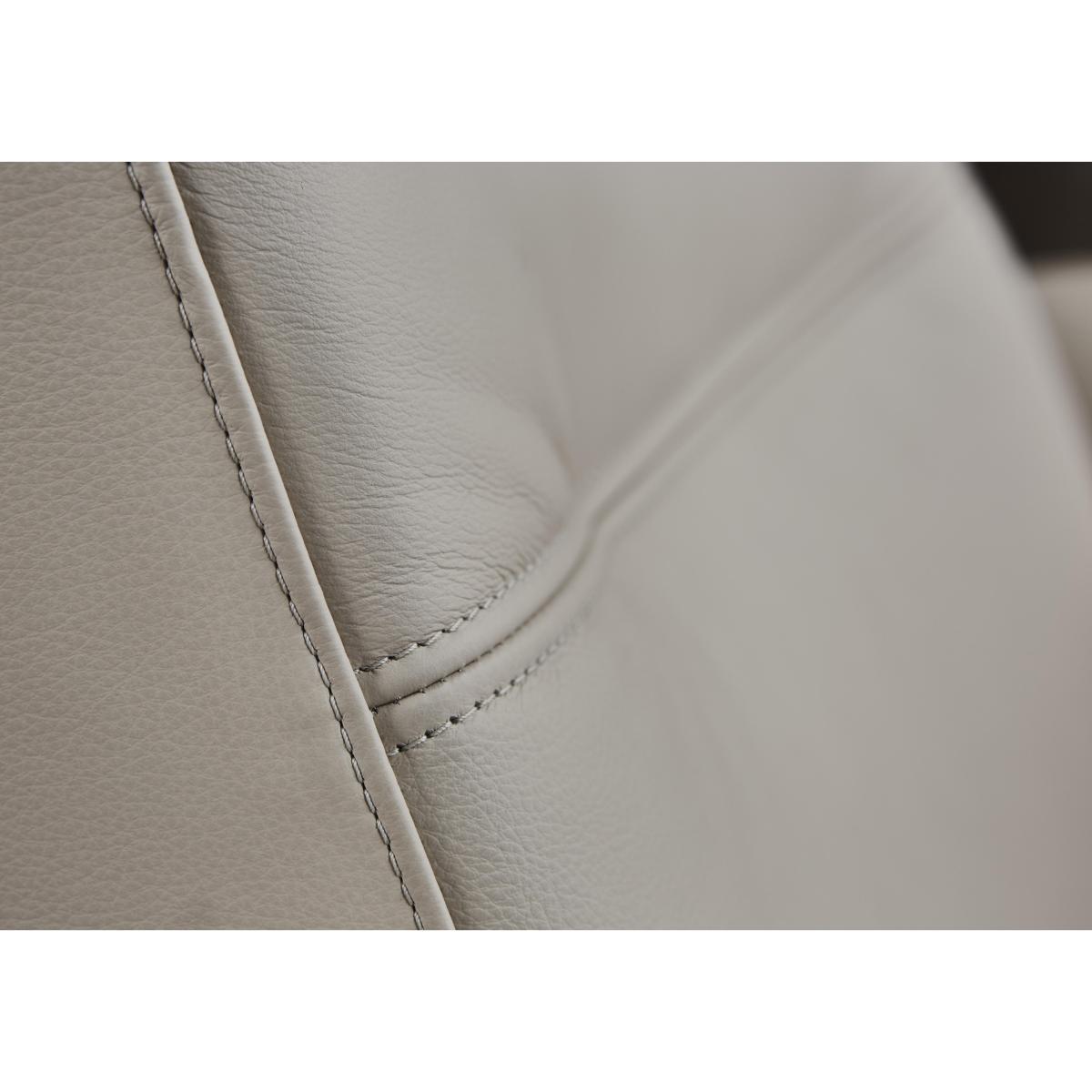 G Plan - Ergo Vida Leather Swivel Recliner Chair with Footstool - Beige – image 6