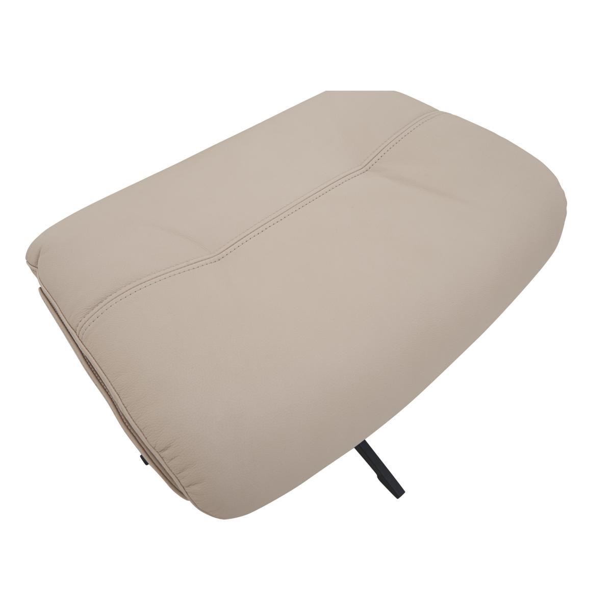 G Plan - Ergo Vida Leather Swivel Recliner Chair with Footstool - Beige – image 8