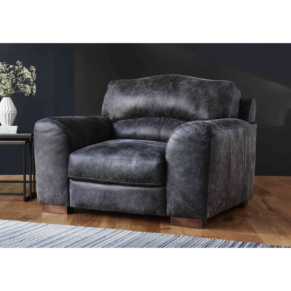 Castella Leather Armchair - Black - By Furniture Village – image 2