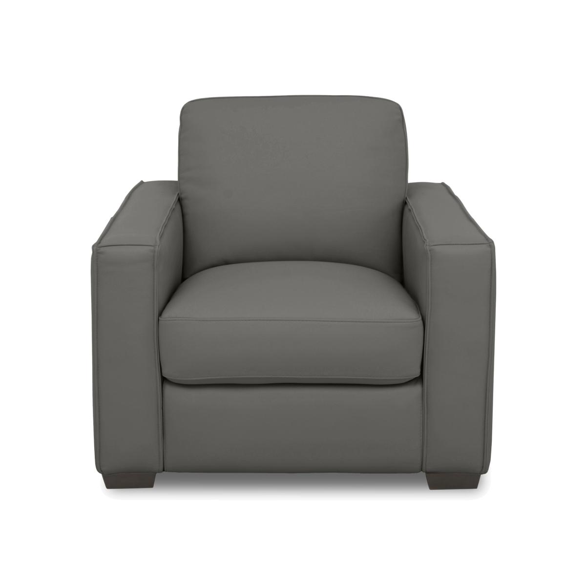 Parma Leather Armchair - Charcoal Grey – image 1
