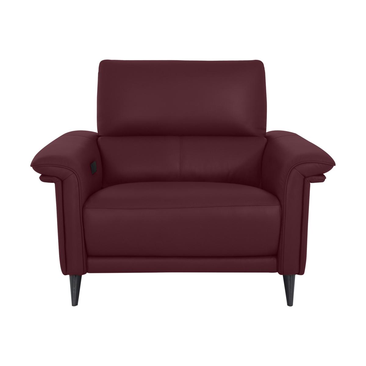 Domicil - Huxley Leather Power Recliner Chair with Telescopic Headrest - NP Ruby