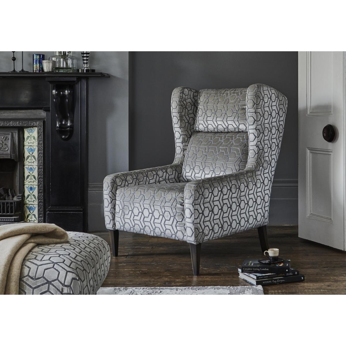 Boutique Splendour Fabric Accent Chair - Pattern – image 2