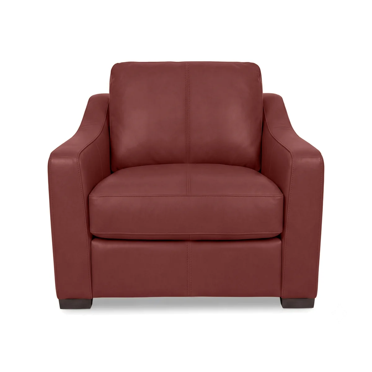 World of Leather - Nap Leather Snuggler Chair - Deep Red - Sofas and Armchairs - In Time for Christmas – image 1