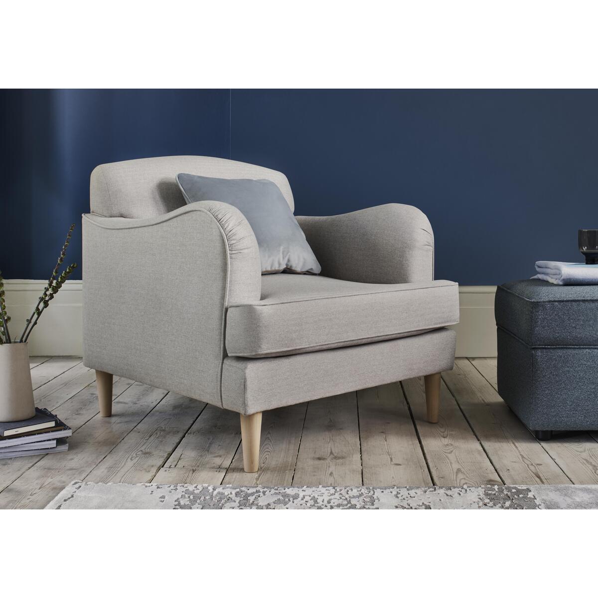 Otley Run Fabric Armchair - Grey – image 2