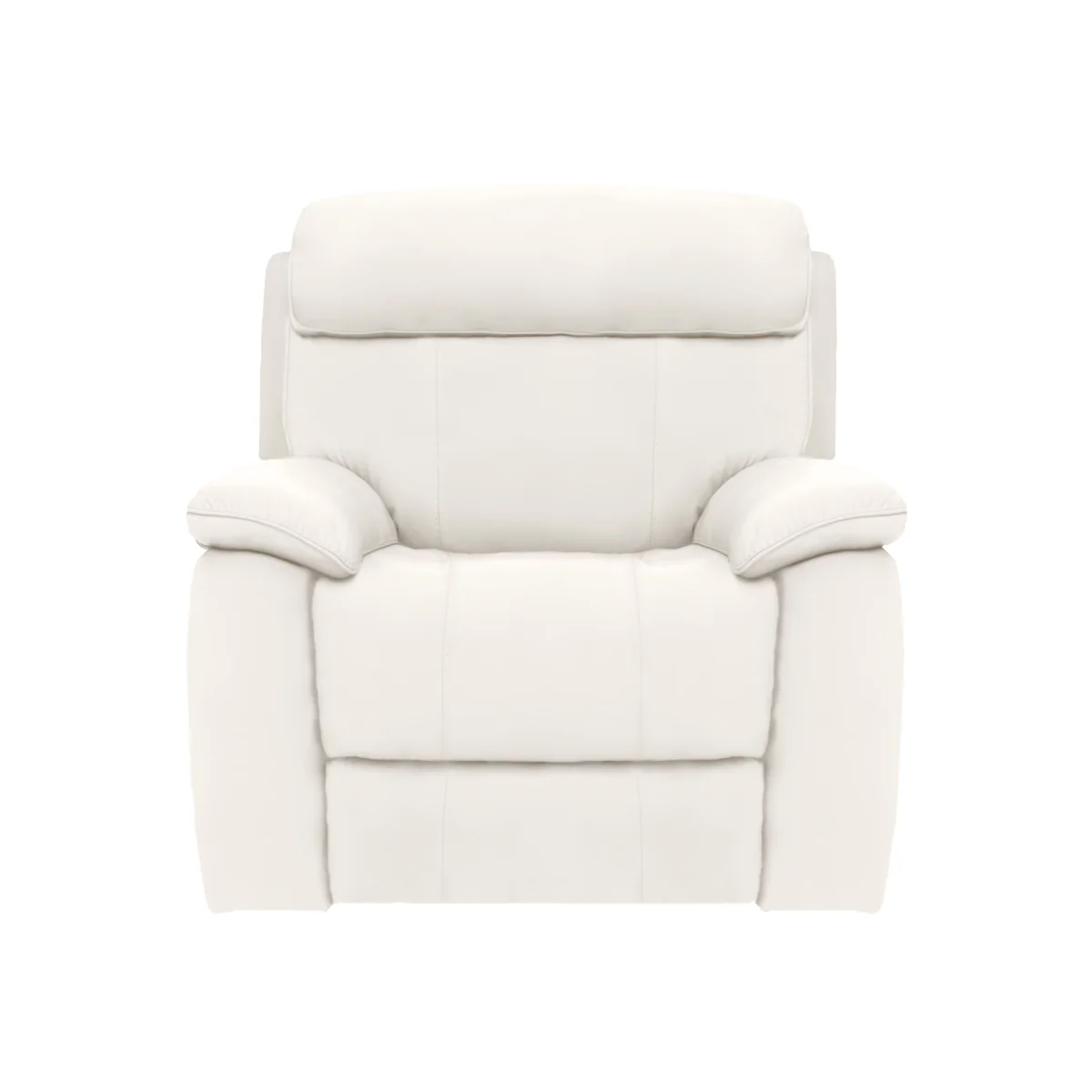 Moreno BV Leather Armchair with Manual Recliner - BV Star White – image 1