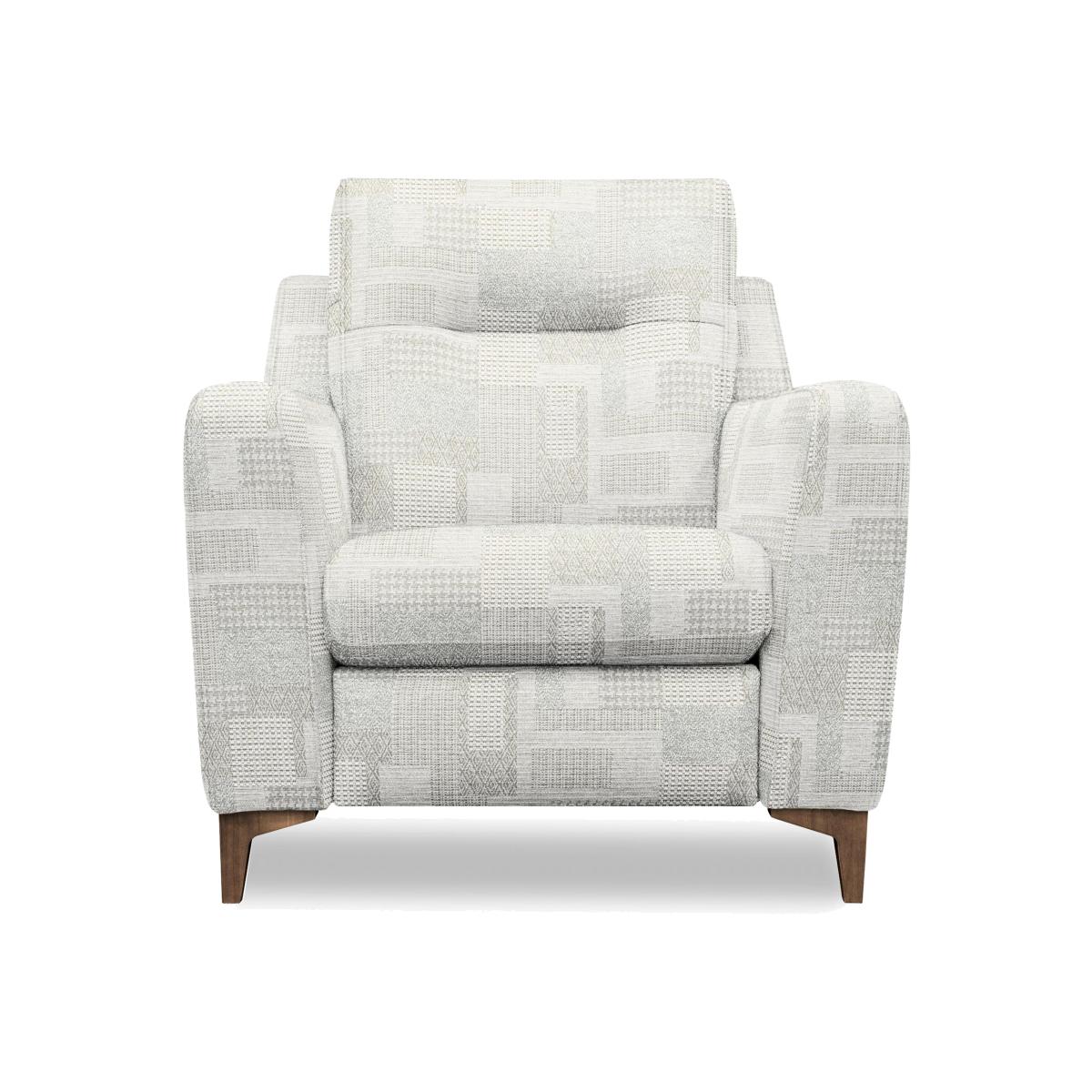 G Plan - Arlo Fabric Power Recliner Chair - Lydia Blush with Walnut Feet
