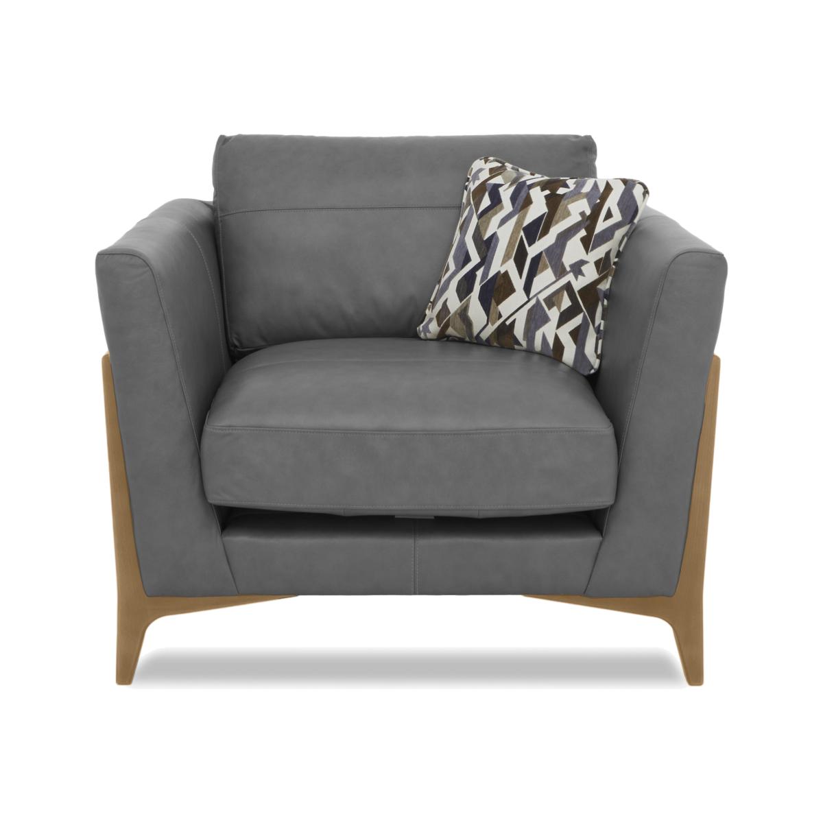 Iris Leather Chair - Turino Graphite Mo Ft