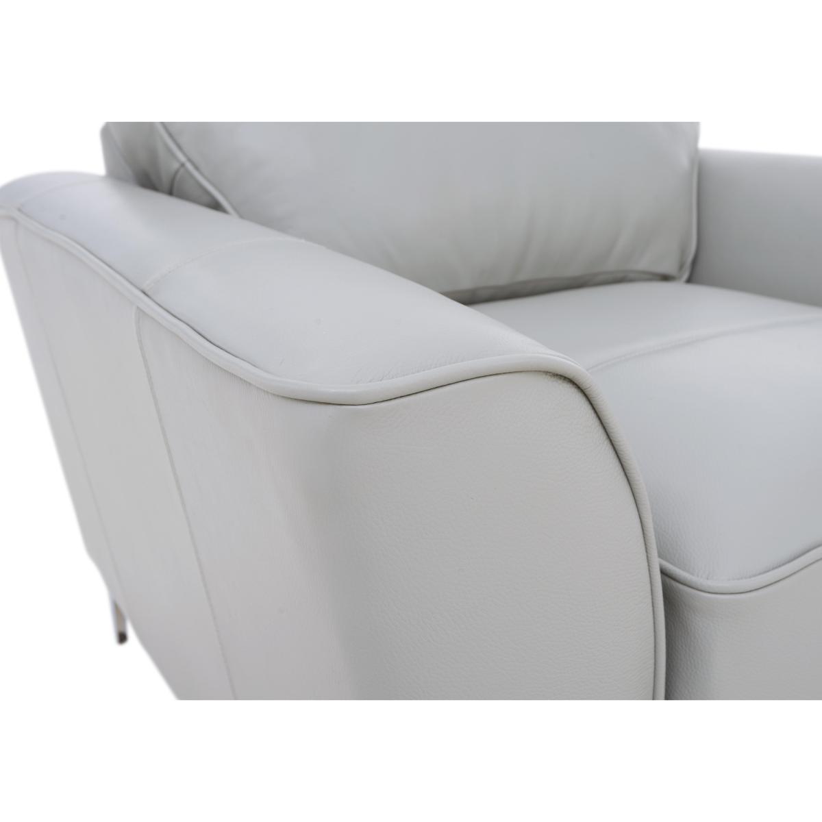 Legend Leather Armchair with Light Feet - Verona Pearl – image 4