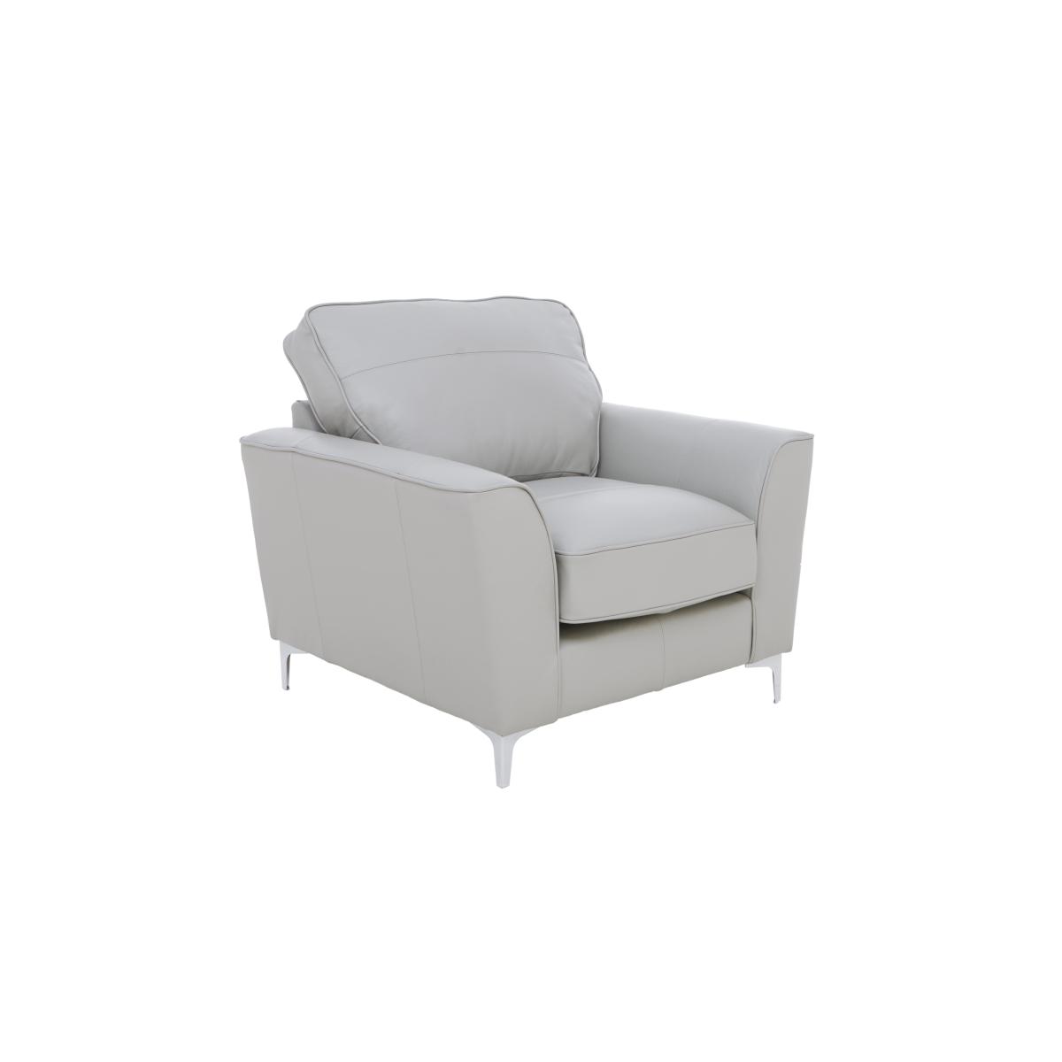 Legend Leather Armchair with Light Feet - Verona Pearl – image 5