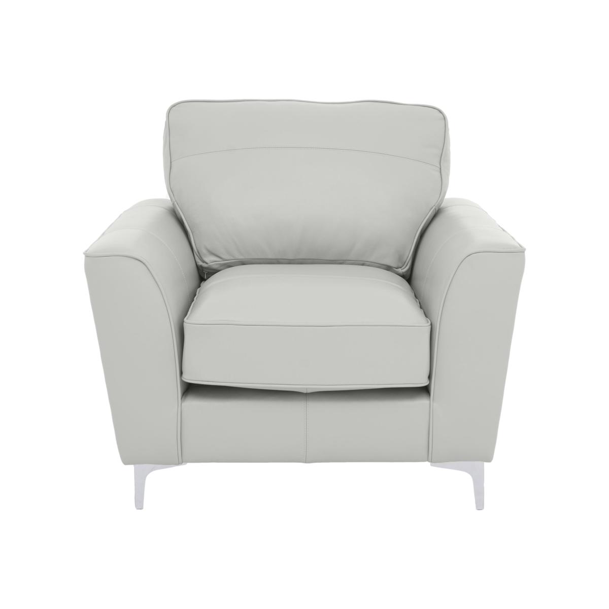 Legend Leather Armchair with Light Feet - Verona Pearl – image 1