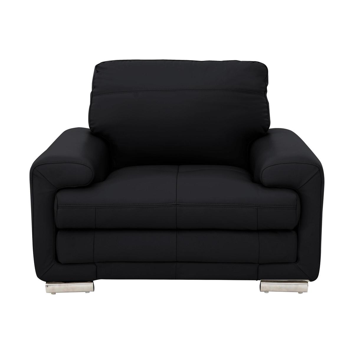Gamma Leather Armchair - Black - By Furniture Village – image 1