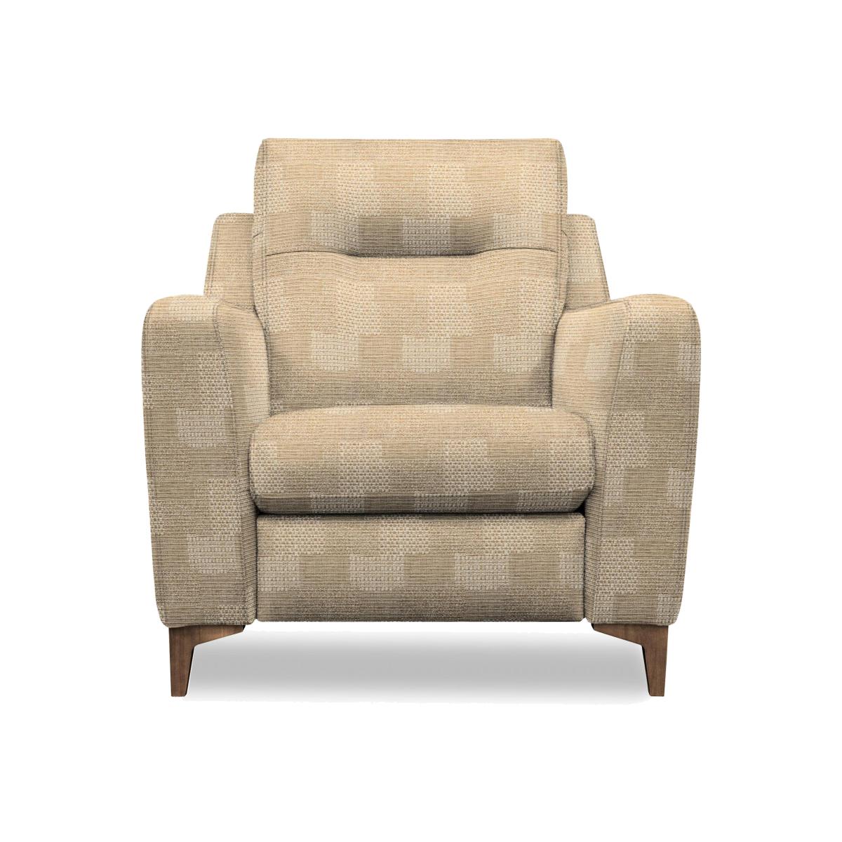 G Plan - Arlo Fabric Power Recliner Chair - Faro Sand with Walnut Feet