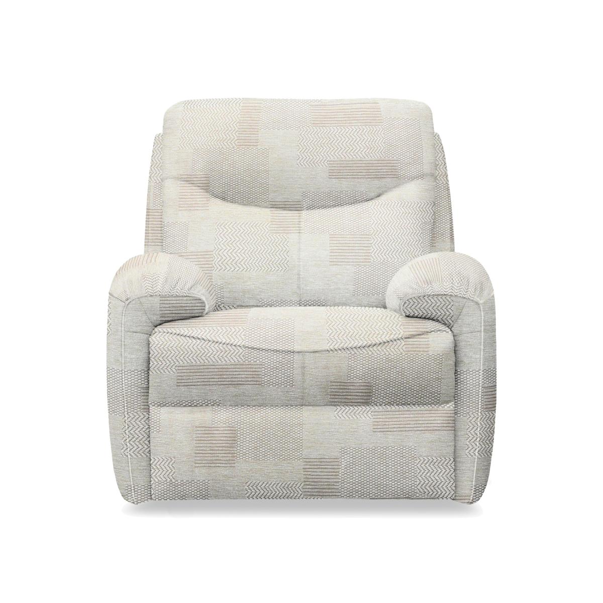 G Plan - Amesbury Fabric Armchair with Manual Recliner - Checkers Putty – image 1