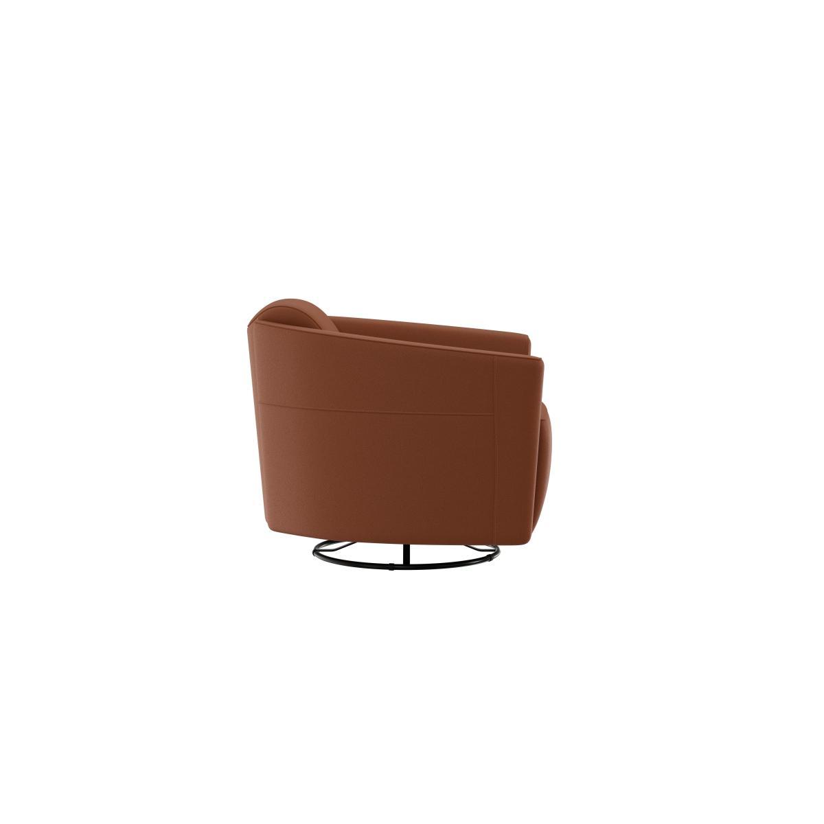 Nicoletti - Ketty Leather Swivel Chair - Brown – image 4