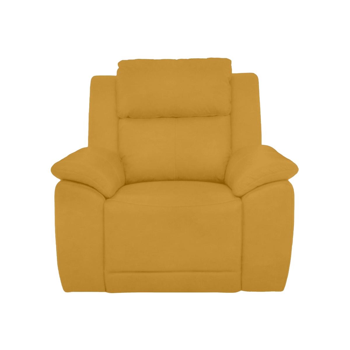 Utah Fabric Power Recliner Chair with Headrest and Power Lumbar - Velvet Giallo