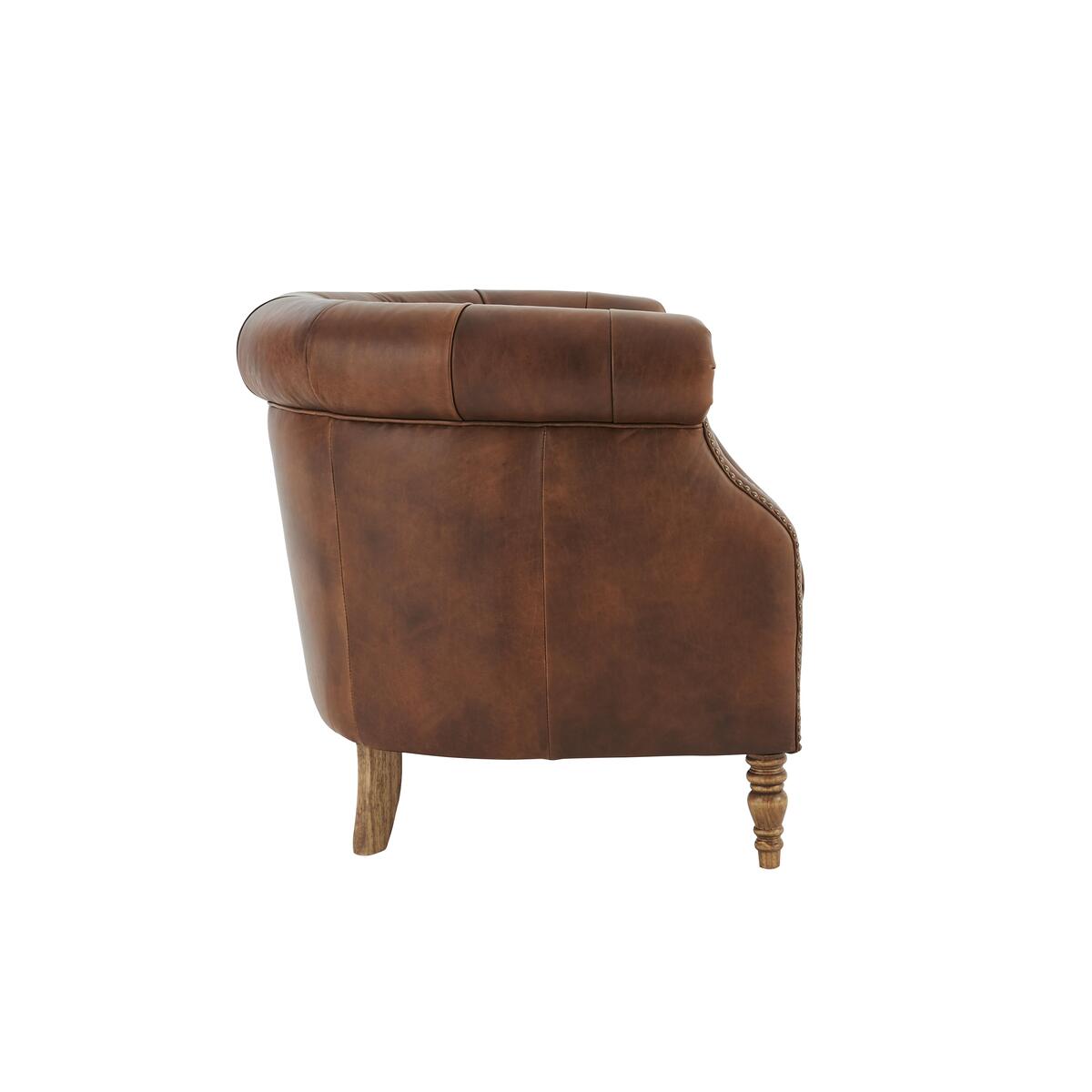 Alexander and James - New England Dukes Leather Armchair - Brown – image 3