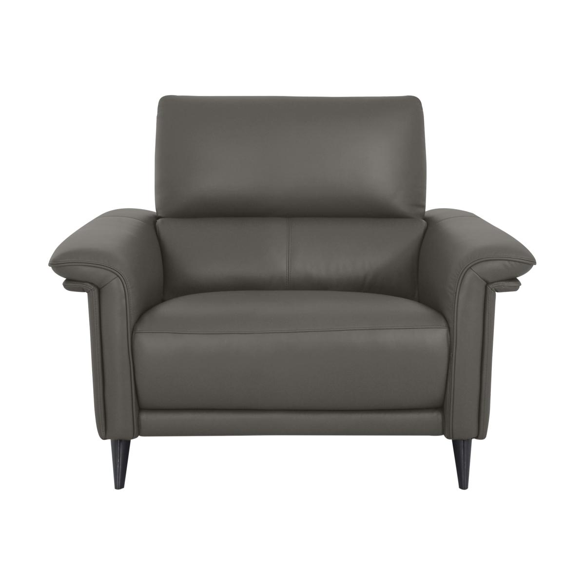 Domicil - Huxley Leather Chair - NN Elephant Grey