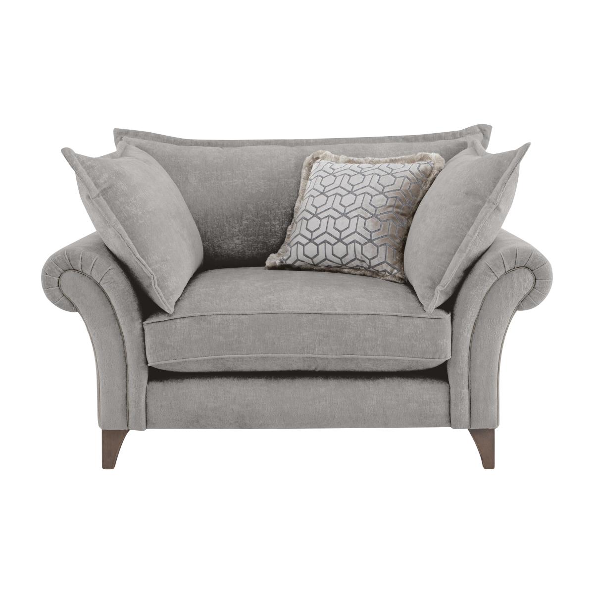 Boutique Splendour Fabric Snuggler - Meridian Silver with Grey Feet