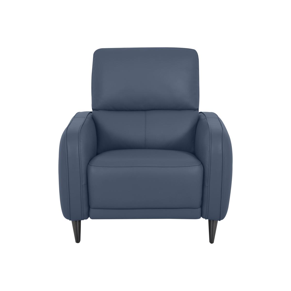 Domicil - Logan Leather Power Recliner Chair - NP Ocean Blue