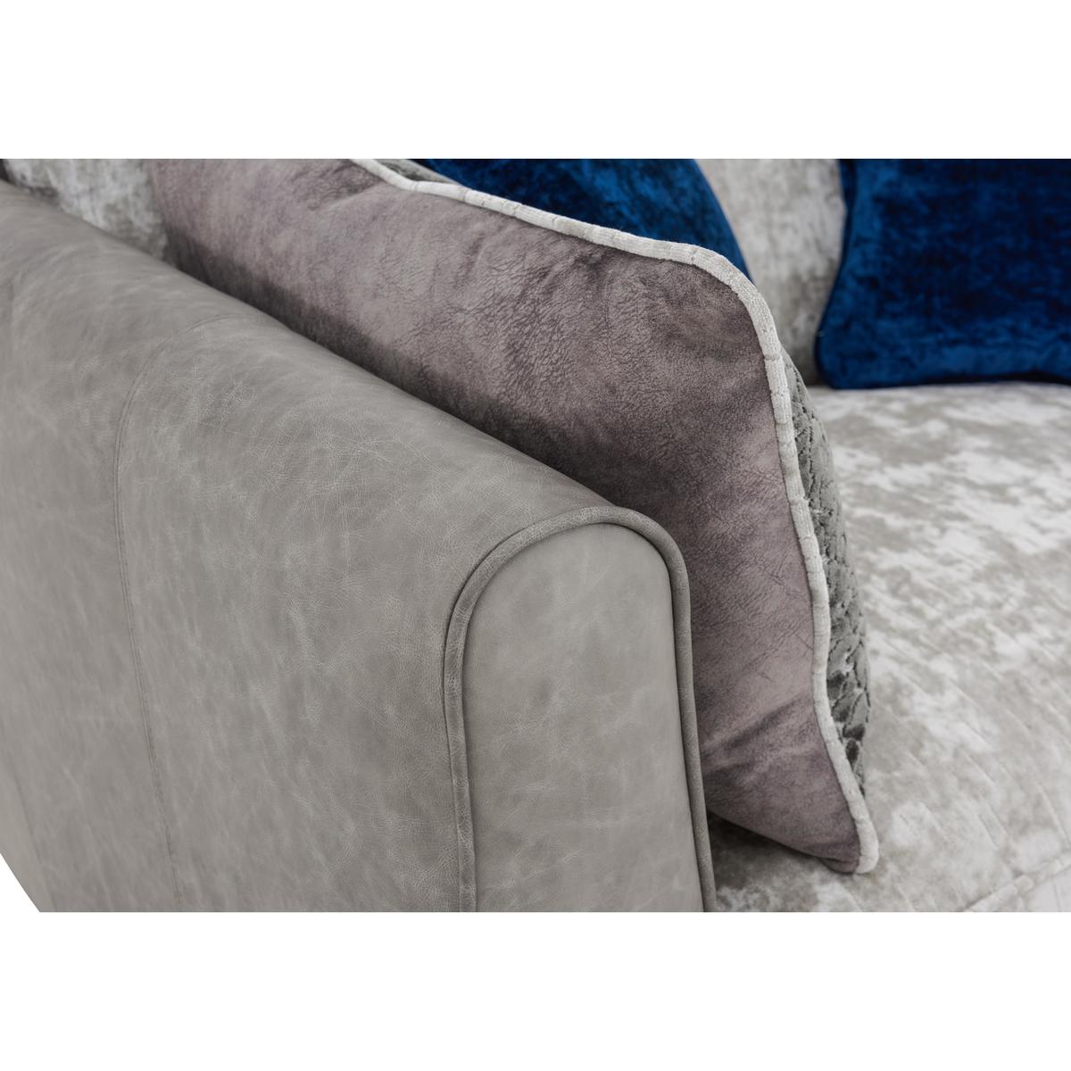 Inspiration Classic Back Snuggler Armchair with Studs - Grey - By Furniture Village – image 6