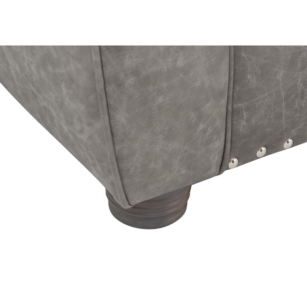 Inspiration Classic Back Snuggler Armchair with Studs - Grey - By Furniture Village – image 7